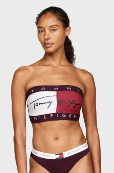 Женский бордовый бюстгальтер BANDEAU Разноцветный M Tommy Hilfiger UW0UW05608