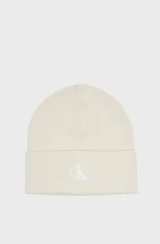 Женская белая шапка FINE RIB Белый ONESIZE Calvin Klein LV04F8098G