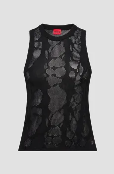 Женский черный топ Черный S HUGO 50538224;974