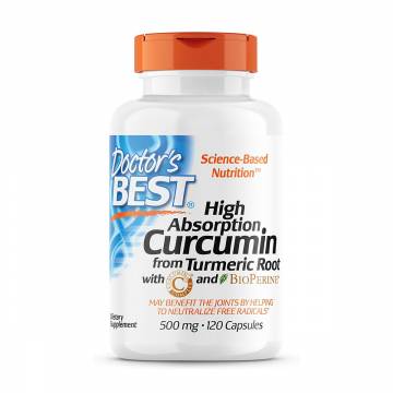 Легкоусвояемый куркумин Doctors Best High Absorption Curcumin From Turmeric Root 500 мг, 120 капсул Легкоусвояемый куркумин Doctors Best High Absorption Curcumin From Turmeric Root 500 мг, 120 капсул