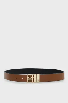 Женский кожаный двусторонний ремень LOGO REV 3.0 PEBBLE Разноцветный 75 Tommy Hilfiger AW0AW18691