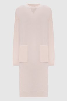Розовое платье из шерсти, шелка и кашемира