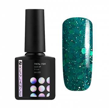 Гель-лак для ногтей Reglance Gel Polish 020 Темно-зеленый с блестками, 7.5 мл Гель-лак для ногтей Reglance Gel Polish 020 Темно-зеленый с блестками, 7.5 мл