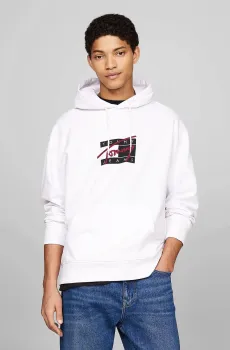 Мужское белое худи TJM RLX GRAFFITI SIGNATURE Белый L Tommy Jeans DM0DM20170