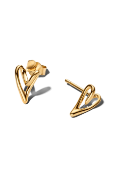 Сережки "Серце природної форми" маленькі