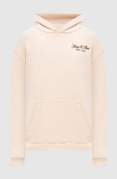 Бежевые худи с вышивкой логотипа
