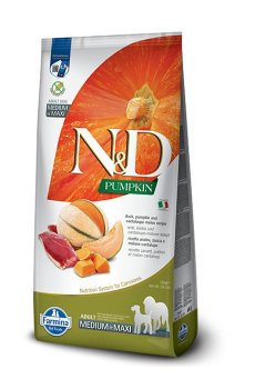 Сухой корм для собак средних и крупных пород Farmina N&D Pumpkin с тыквой, уткой и дыней, 12 кг