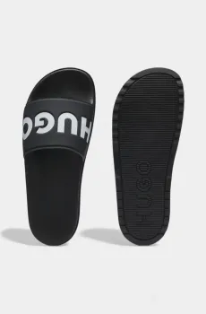 Мужские черные шлепанцы Черный 43 HUGO 11403