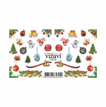 Водные наклейки для ногтей Vizavi Professional VN-25 Водные наклейки для ногтей Vizavi Professional VN-25