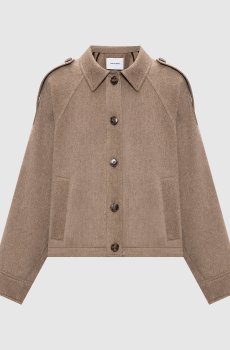 Коричневая куртка из кашемира