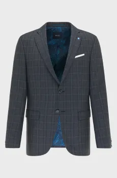 Мужской темно-синий пиджак в клетку Синий 102 Pierre Cardin 34809 - 42255