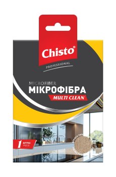 Салфетка из микрофибры Chisto Multi Clean для всех типов поверхностей, 34*35 см, 1 шт