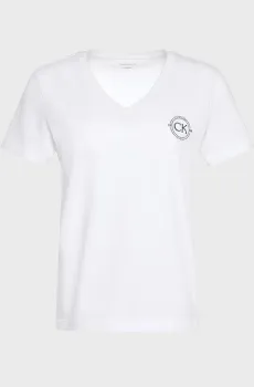 Женская белая футболка VNECK GRAPHIC Белый XS Calvin Klein Jeans LV047F821G
