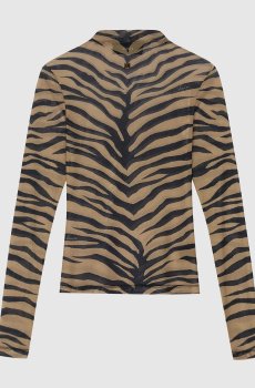 Коричневый топ ZEBRA