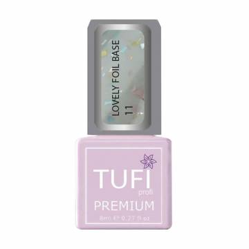 База для гель-лака Tufi profi Premium Lovely Foil Base с фольгой, 11 Дымка, 8 мл База для гель-лака Tufi profi Premium Lovely Foil Base с фольгой, 11 Дымка, 8 мл