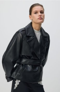 Reserved - Куртка зі штучної шкіри - чорний - 523IA-99X