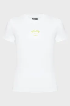 Женская белая футболка Белый S Moschino J0713.3234;7001
