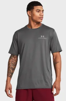 Мужская темно-серая футболка UA Rush Energy SS-GRY Серый S Under Armour 1383973-025