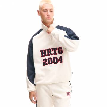 Cropp - Світшот з коміром-стійкою - кремовий