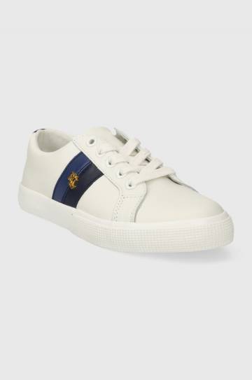 Кожаные кеды Lauren Ralph Lauren Janson II цвет белый 802925365002 Кожаные кеды Lauren Ralph Lauren Janson II цвет белый 802925365002