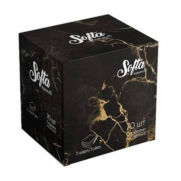 Салфетки косметические Chisto Softa Aguarelle Black, 3-х слойные, 70 шт Салфетки косметические Chisto Softa Aguarelle Black, 3-х слойные, 70 шт