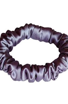 Резинка для волос ScrunchyUA тонкая, из шелка, серо-фиолетовая, 1 шт (SCR0206SKLUA)