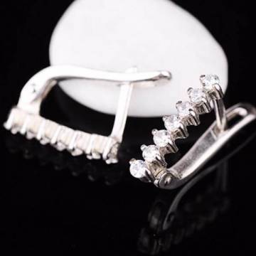 Серебряные серьги (фианиты) 12749 Серебряные серьги (фианиты) 12749