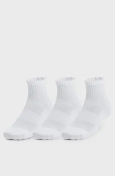 Белые носки (3 пары) Unisex UA TC 3pk Qtr Белый 47.5-50.5 Under Armour 1386372-100
