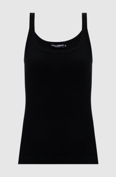 Черный топ в рубчик