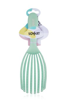 Массажная расческа для волос Sovart Осьминог, продуваемая, зеленая, 1 шт