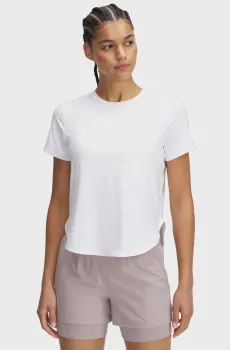 Женская белая футболка UA Launch Elite Shortsleeve Белый XS Under Armour 1389564-100