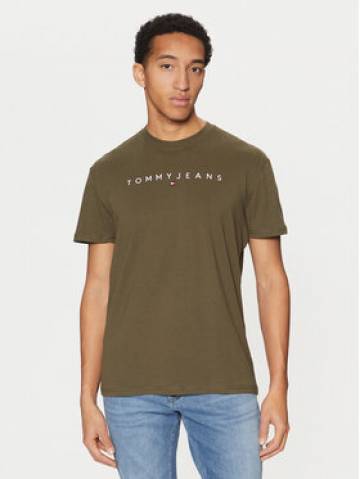 Tommy Jeans Футболка Linear Logo DM0DM20744 Зелений Regular Fit Tommy Jeans Футболка Linear Logo DM0DM20744 Зелений Regular Fit