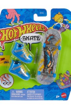 Игровой набор Hot Wheels Скейт и обувь для пальчиков, Ghoulish Grin, синий, от 5 лет (HGT46)