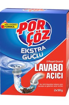 Гранулированное средство для прочистки труб Porcoz, 2*50 г