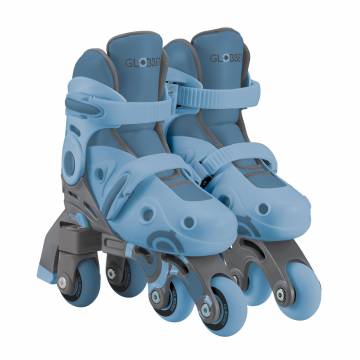 Роликові ковзани Globber 2 в 1 сіро-сині 30-33 (783-200) Роликові ковзани Globber 2 в 1 сіро-сині 30-33 (783-200)