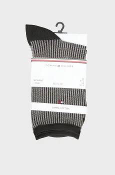 Женские черные носки с узором SHINE Черный 35-38 Tommy Hilfiger 701229326
