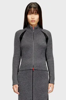 Женский серый шерстяной кардиган M-LOUISE Серый M Diesel A18886 0JLCD