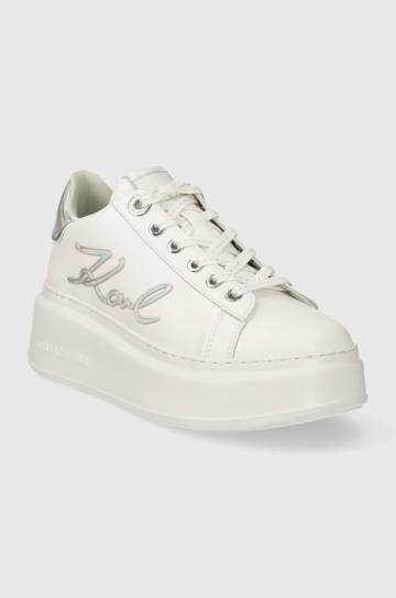 Кожаные кроссовки Karl Lagerfeld ANAKAPRI цвет белый KL63510A Кожаные кроссовки Karl Lagerfeld ANAKAPRI цвет белый KL63510A