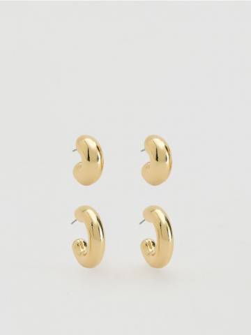 Reserved - Набір сережок - золотий - 253FD-GLD Reserved - Набір сережок - золотий - 253FD-GLD