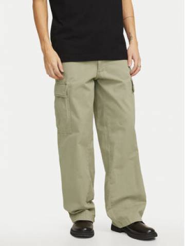 Jack&Jones Штани з тканини Bill 12269379 Бежевий Wide Leg Jack&Jones Штани з тканини Bill 12269379 Бежевий Wide Leg