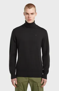 Мужской черный шерстяной гольф Premium Черный XXL G-Star RAW D27706,B692