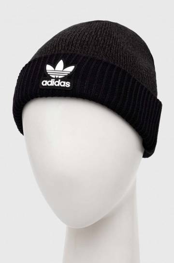 Шапка adidas Originals цвет чёрный из тонкого трикотажа Шапка adidas Originals цвет чёрный из тонкого трикотажа