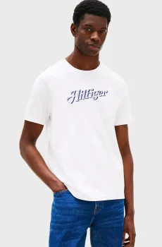 Мужская белая футболка HILFIGER SUMMER TEE Белый XXL Tommy Hilfiger MW0MW38642