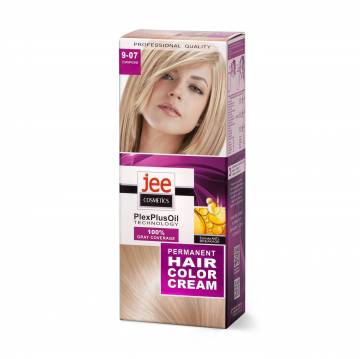 Стойкая крем-краска для волос Jee Cosmetics Permanent Hair Color Cream 9-07 Шампань, 115 мл