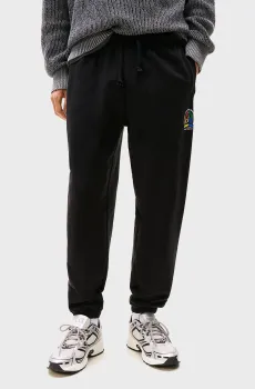 Мужские черные спортивные брюки TJM RLX VARSITY CREST SWTPNT EXT Черный XL Tommy Jeans DM0DM20931