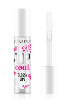 Блеск для губ Claresa Top Coat Glossy Lips, Прозрачный, 4.75 мл