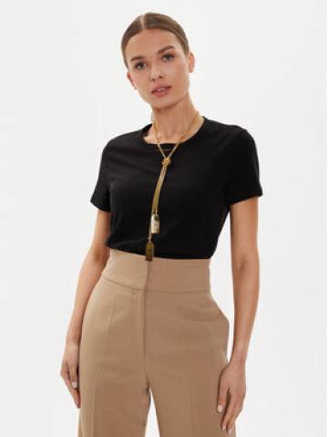 Elisabetta Franchi Футболка MA-009-46E2 Чорний Regular Fit Elisabetta Franchi Футболка MA-009-46E2 Чорний Regular Fit