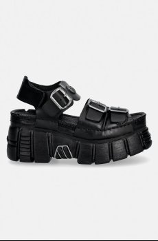 Кожаные сандалии New Rock TANK LEATHER BLACK, TOWER NEGRO + LATER