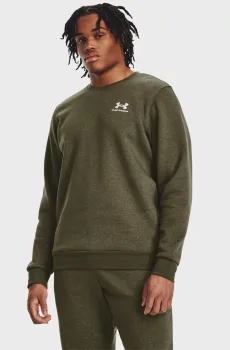 Мужской оливковый свитшот UA Essential Fleece Crew-GRN Оливковый S Under Armour 1374250-391