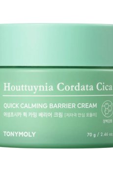 Защитный крем для лица Tony Moly Houttuynia Cordata Cica Quick Calming Barrier Cream с хаутюнией и центеллой, 70 г